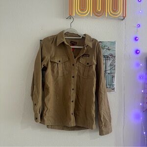Patagonia Farrier Shirt Women’s M Beige Workwear Button-Up